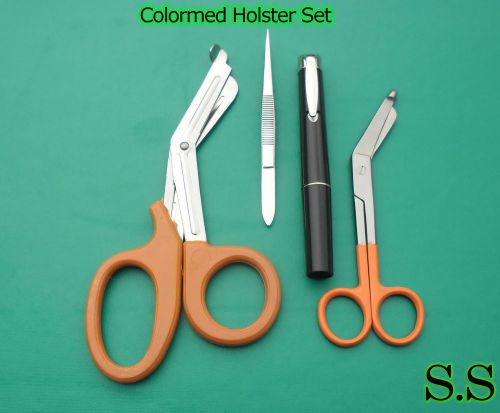 Colormed Holster Set EMS Orange EMT Diagnostic+Orange Lister Bandage Scissors
