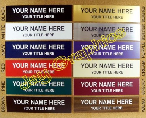 Custom Engraved 2x6 Name Plate | Personalized Customized Wall Door Desk Tag Sign