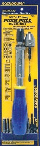 Eazypower 83637 9.5 to 12-Inch Push Pull Click Click Screwdriver Kit, 9-Piece