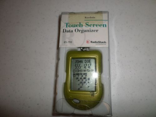 Radio Shack Touch Screen Data Organizer--with Keychain--Free US Shipping!!!!!!!!