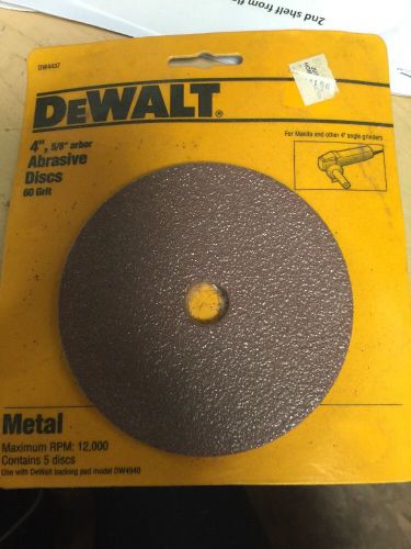 Dewalt DW4433 4&#034;, 5/8 ARBOR  60Grit Abrasive Disc
