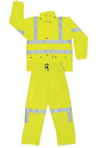 Class 3 flame resistant rain suit expandable ankle roll up hood reflective tape for sale