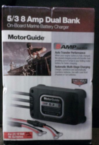 A New MotorGuide 5/3  8A Marine Boat Battery Charger... 2 Banks