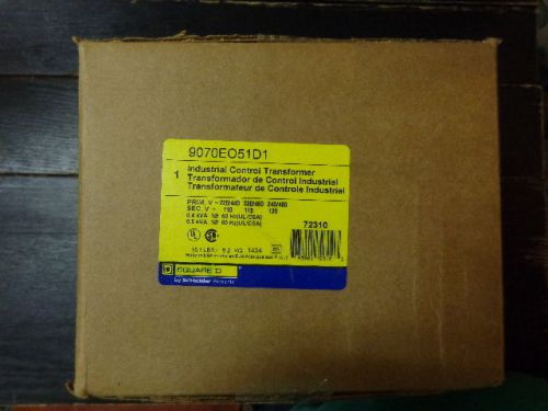 Square D 9070EO51D1 Industrial Control Transformer Brand New In Unopened Box
