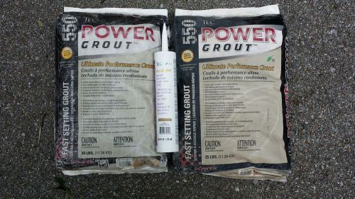 TEC 550 Power Grout Light Chocolate (2 Bags) &amp; TEC AccuColor Caulk (1)