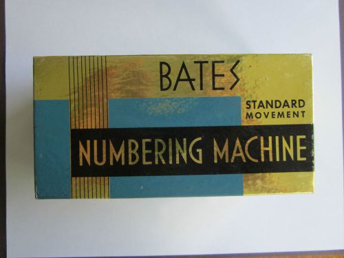 Bates Numbering Machine Standard Movement in Original Box Unused With Contents