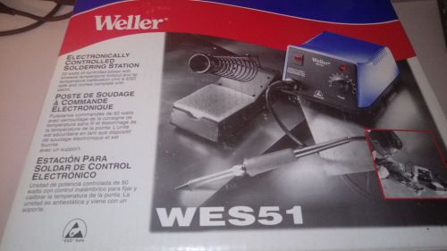 Weller wes51 analog soldering station with power unit stand sponge &amp; pencil for sale