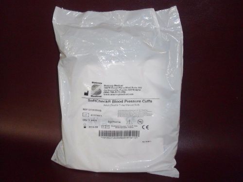 STATCORP MEDICAL DT2635MB SOFTCHECK  ADULT 2 TUBE REUSABLE BP CUFF W/BULB SEALED