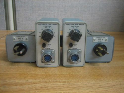 QTY 2 TEKTRONIX TYPE P6046 AMPLIFIERS WITH POWER SUPPLYS