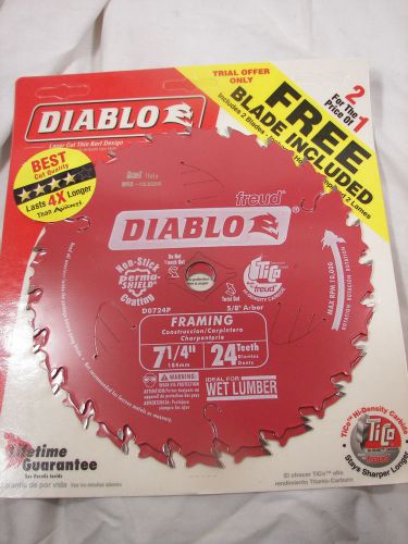 NEW Freud Diablo Thin 2-Pack 7-1/4&#034; 24 Tooth Carbide Tipped Circular Saw Blade