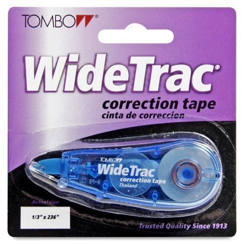 Correction Tape, &#039;Wide Trac, 1/3&#034;x236&#034;, 1/PK, White Tape, Sold as 1 Package