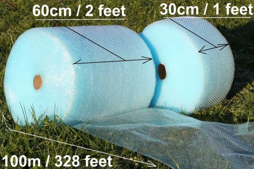 1 BIG+1 SMALL ROLL 328 ft / 100 m -- Bubble Padded Air Wrap Jiffy film package