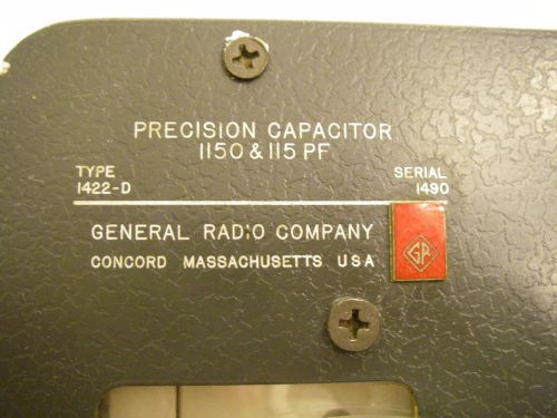 General Radio Precision Capacitor type 1150 &amp; 115pf 1422-D