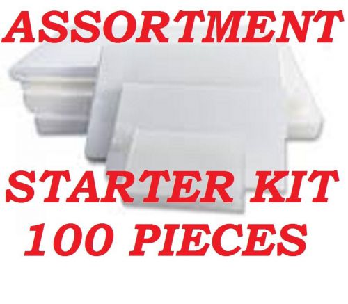 Assortment starter kit laminating pouches sheets 11 varieties 100 pieces for sale