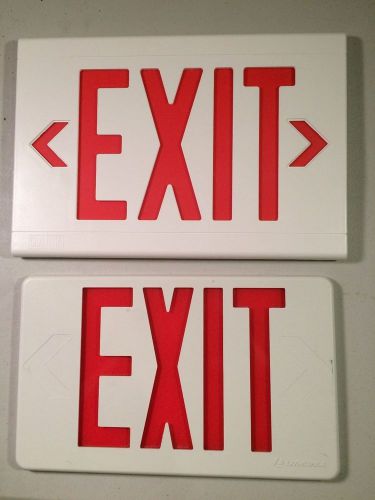 2 Exit Signs Front Covers Only 1 wiring kit DualLIte and Lithonia Brands