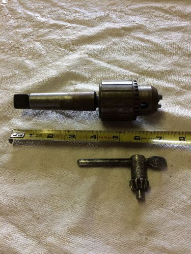 MACHINIST TOOL JACOBS CHUCK NO 6A 0-1/2&#034; W/ ARBOR AND KEY