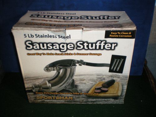 Buffalo Tools Sportsman 5lb STAINLESS STEEL Sausage Stuffer NEW IN open BOX