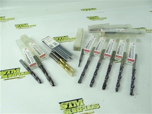 12 new! hss &amp; solid carbide coolant fed twist drills 1/8&#034; to 9/32&#034;&#034; dream whalle for sale