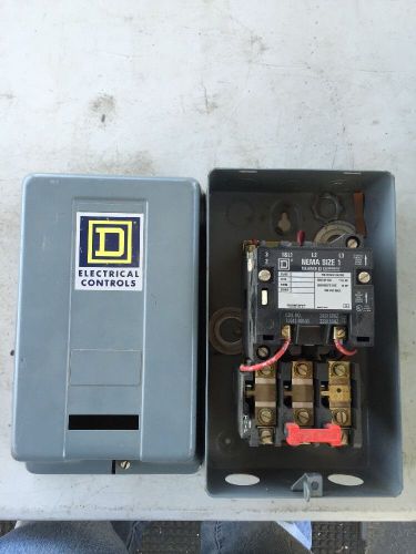 Square d 8536sc03 series a motor starter size 1 600 vac max 7 1/2-10hp enclosure for sale