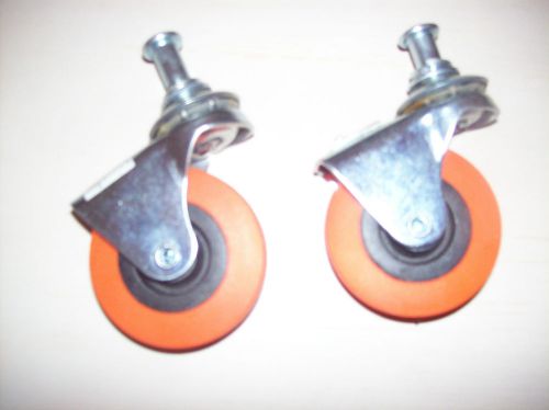 Lot of 2 heavy-duty 2.5&#034; swivel caster wheels for creeper service cart stool for sale