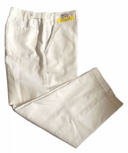 White Chef Pants Zipper and Snap Top Closure Adjustable Waist BEST Textiles