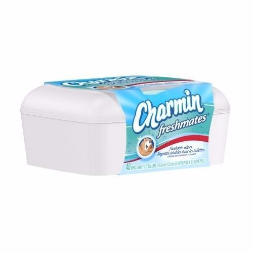 Charmin Freshmates Flushable Wipes 40 Count - With Refillable Tub (Pack of 36)