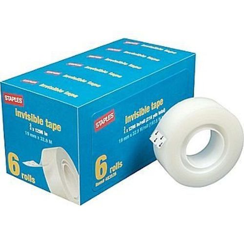 Staples invisible tape 6 pack for sale