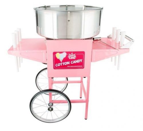 Cotton candy machine with ccm21 stainless steel bowl and cart for sale