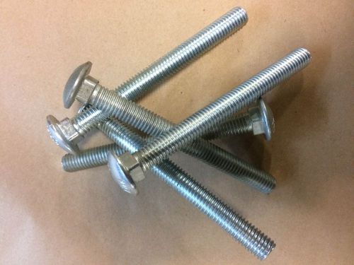 1/2&#034;-13 x 5&#034; (FT) Coarse Thread A307 Grade A Carriage Bolt Zinc Plated Pk 50