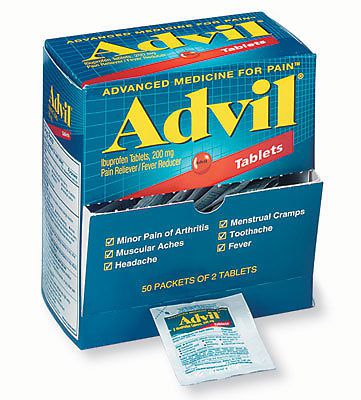 Advil Ibuprofen Tablets in a Dispenser Box (200 mg) (50 Tabs; 2 Pills Per Tab)