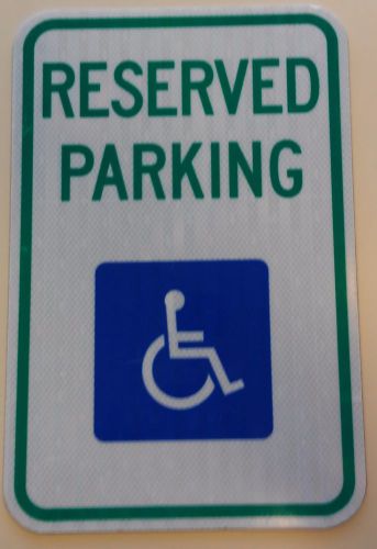 Reserved parking - 12&#034;x18&#034; handicapped parking ada sign - reflective for sale