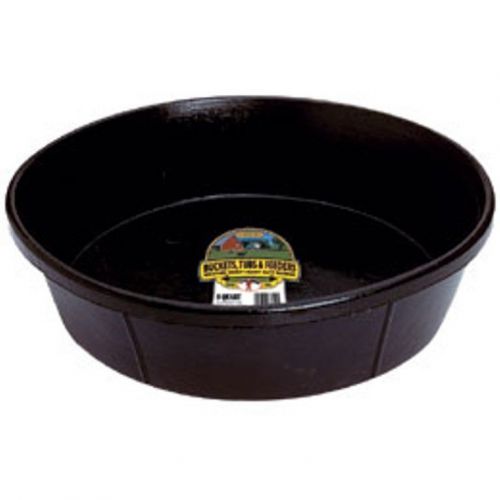 Little giant feed hog pan rubber livestock pets farm ranch tough 8 quart black for sale