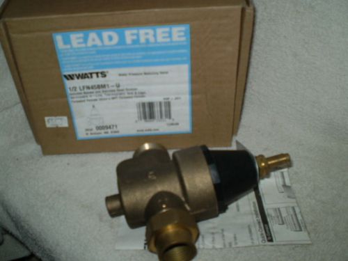 New watts 1/2&#034; lfn45bm1-u water pressure reducing valve ~ female union x npt for sale