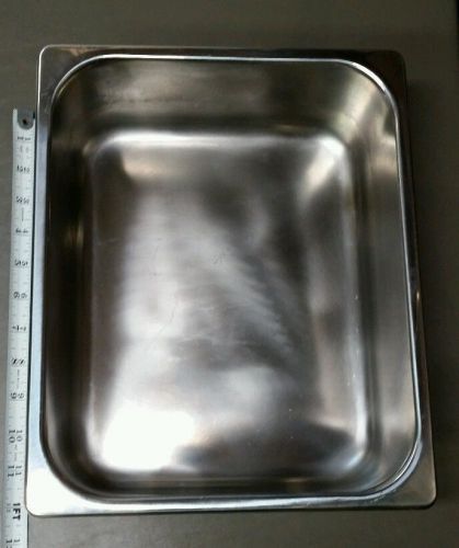 Sunnex Stainless Steel Steam Table Half (1/2) Pan insert 4&#034; deep 100mm