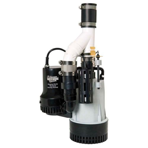Basement watchdog #bw4000 1/2 hp big combination unit w/special backup sump pump for sale