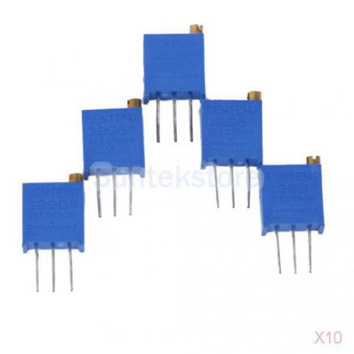 50pcs 3296 200K ohm Multiturn Variable Trimmer Preset Resistor Potentiometer