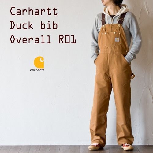 Carhartt 40&#034; X 30&#034; Regular Brown Unlined 12 Ounce Cotton Duck Bib Overall R01