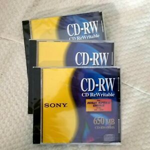 Sony CD Rewritable High Speed Drive  4X-10X 650 MB 3 Discs