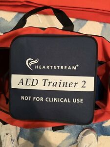 HEARTSTREAM AED TRAINER 07-10801 W/PADS &amp; CARRY BAGS *AS IS*