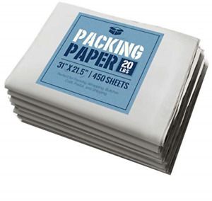 Newsprint Packing Paper: 20 lbs of Unprinted, Clean Newsprint Paper, 31&#034; x 21.5
