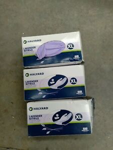 3 BeatUp New Halyard Lavender Nitrile Exam Glove X-Large Powder Free 230