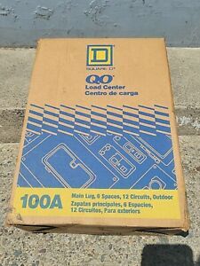 Square D QO 100 Amp 6-Space 12-Circuit Outdoor Main Lug Load Center with Cover