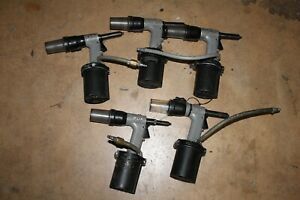 Pop Model 5200 Pneumatic Rivet Tools, Lot of 5, Unknown Working Condition