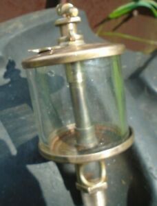 Antique Lonergan&#039;s Brass &amp; Glass Oiler Hit Miss Engine 3&#034;