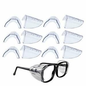 6 pares de anteojos de seguridad protectores laterales protector lateral tran...