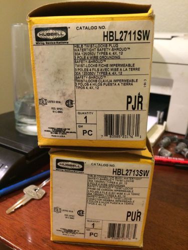 HBL2711SW HBL2713SW Hubbell Wiring Devices Male/Female L14-30 30A