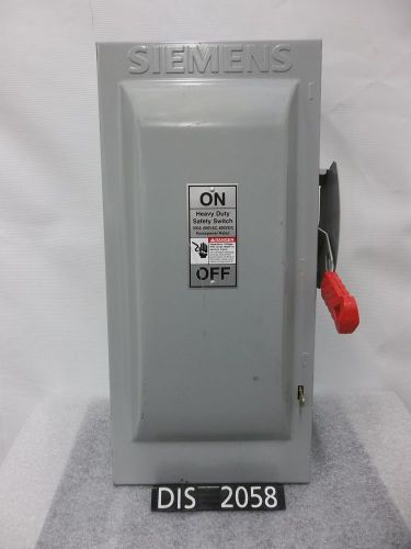 Siemens 100 amp nema 1 fused disconnect (dis2058) for sale