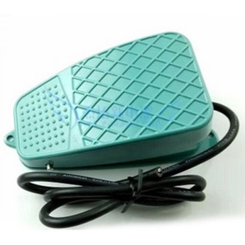 TFS-3 NC/NO Momentary Foot Pedal Switch 10A 250V 100cm Cable 14.5*7.5cm Green