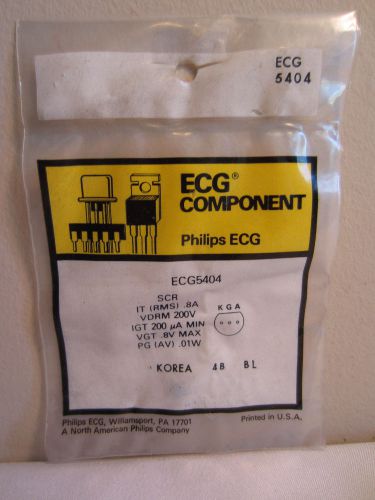 Lot Of 2 Philips ECG Component ECG5404 SCR Silicon Controlled Rectifier 3-Pin