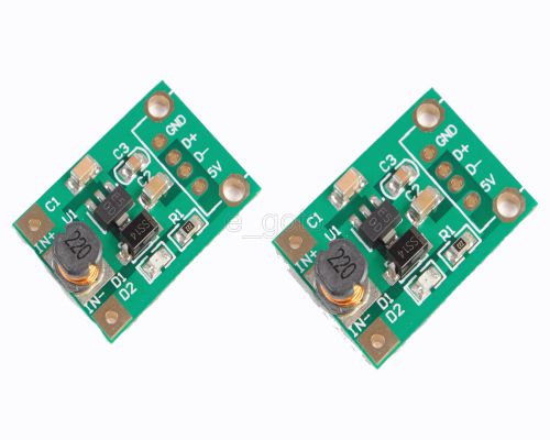 2pcs DC-DC Boost Converter Step Up Module 1-5V to 5V 500mA for phone MP4 MP3